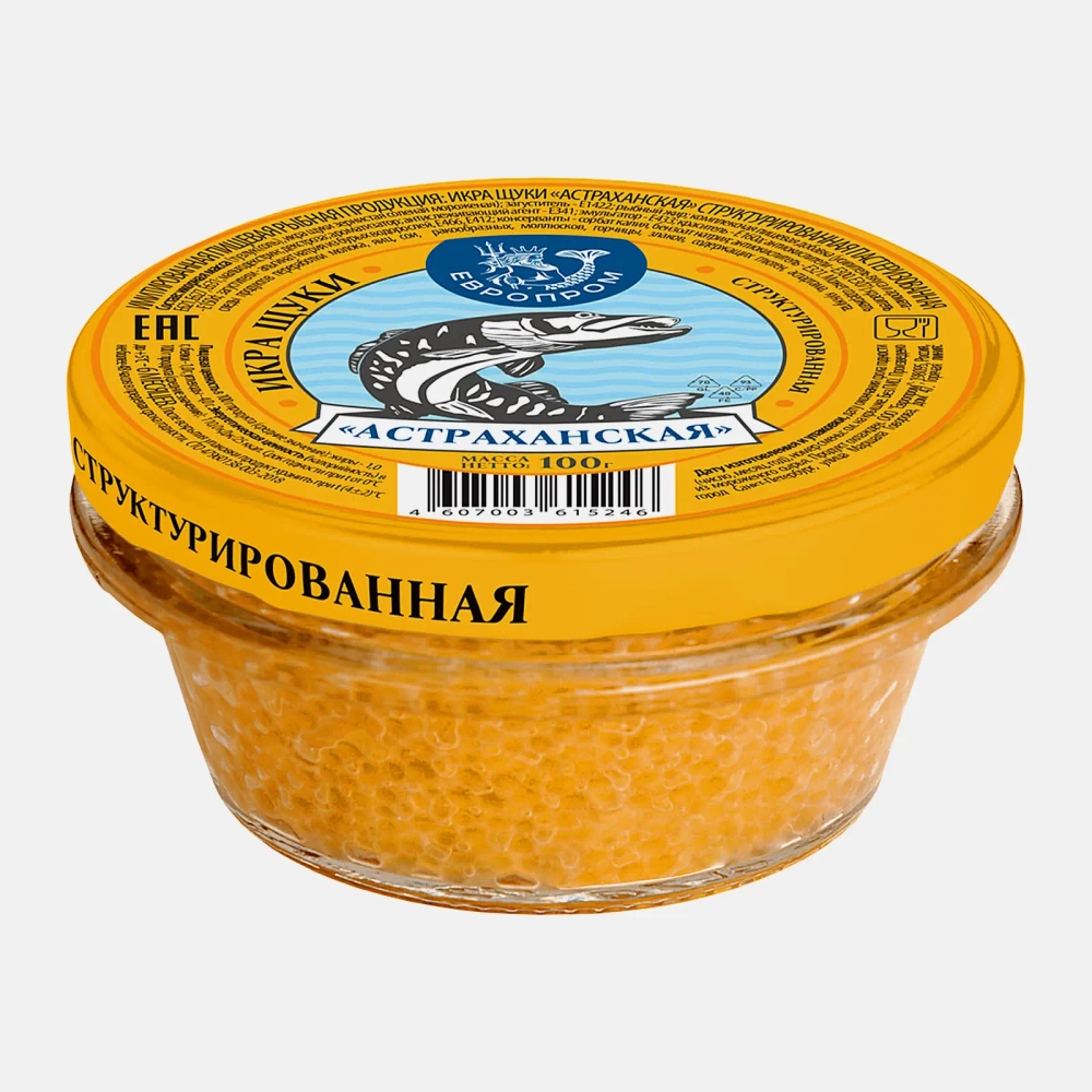 Икра щуки Астраханская имитированная структурированная 100г