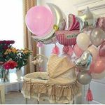 Шар (35"/89 см) Фигура, Полумесяц, Серебро 1 шт.