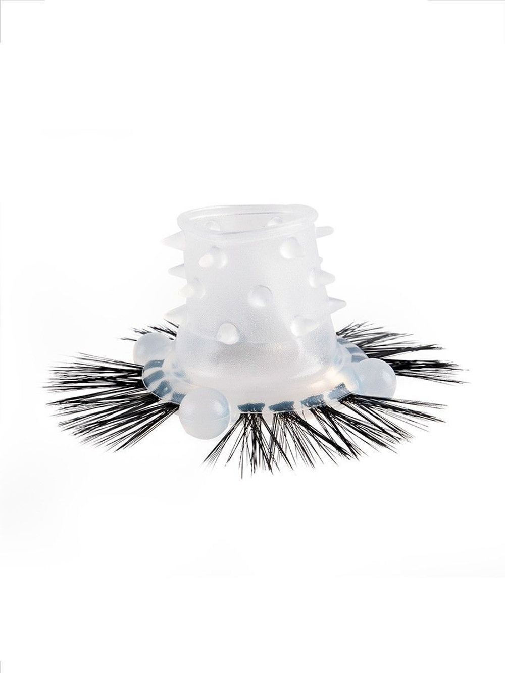 Эластичное эрекционное кольцо с черными «ресничками»