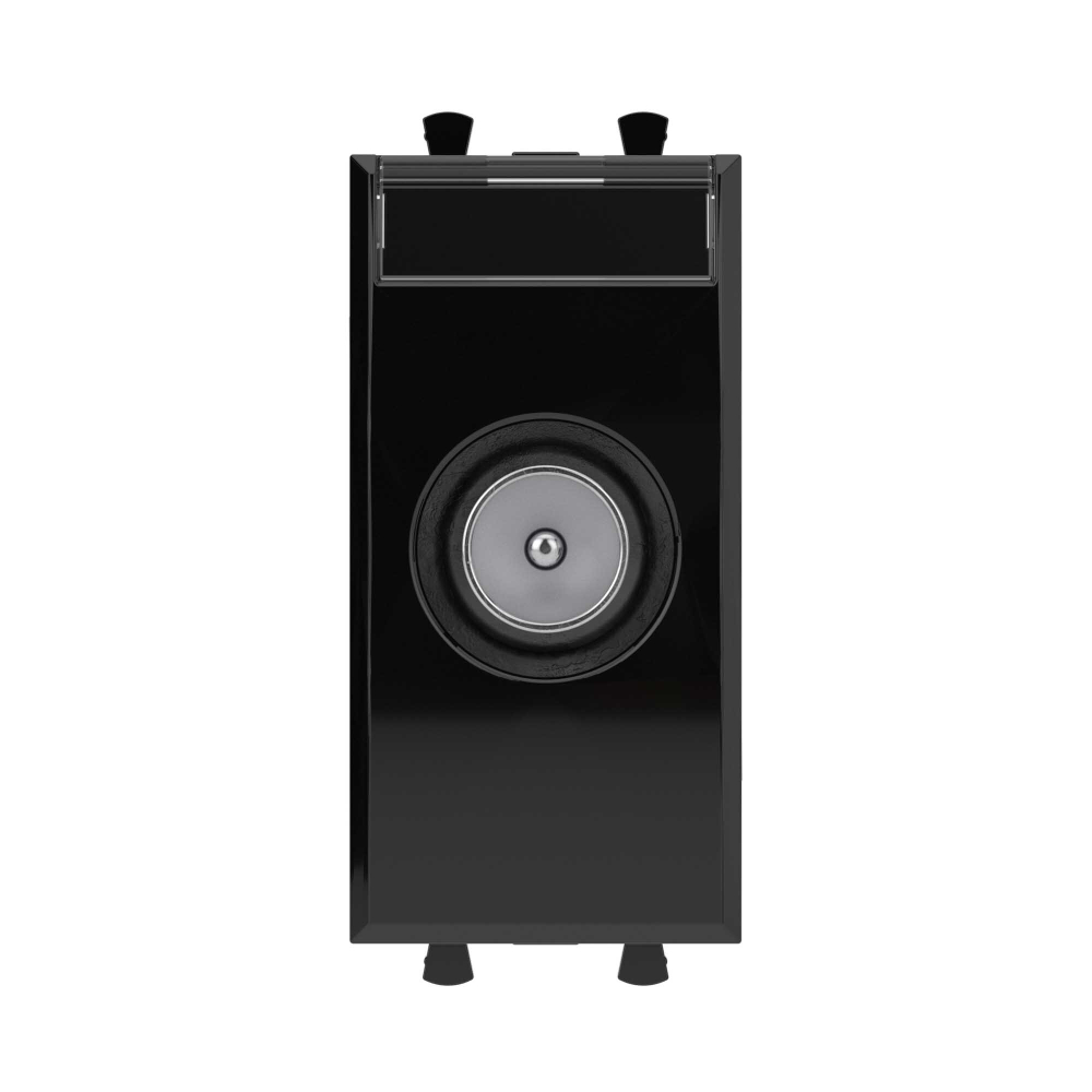 Розетка TV оконечная модульная, "Avanti", "Черный квадрат", 1 модуль