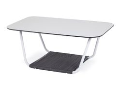 "Глория" журнальный стол 90х50см из HPL, цвет молочный