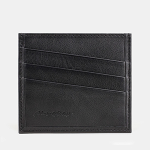 Картхолдер Carte из кожи теленка черного цвета