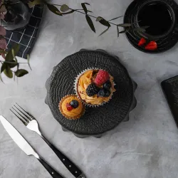 Блюдо круглое для подачи d 16 см h6,2 см Black Raw Wood P.L. Proff Cuisine [6]