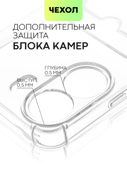 Чехол BROSCORP для Poco C65 (арт.XM-PC65-HARD-TPU-POCKET )