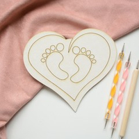 Заготовка для тиснения "Сердце с ножками"