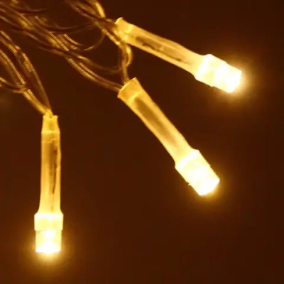 Гирлянда для улицы ЗАНАВЕС ш2* в1,5 м 320 ламп LED, прозрач.пров, 8 реж.,IP-54, Теплый белый (возможность соединения)