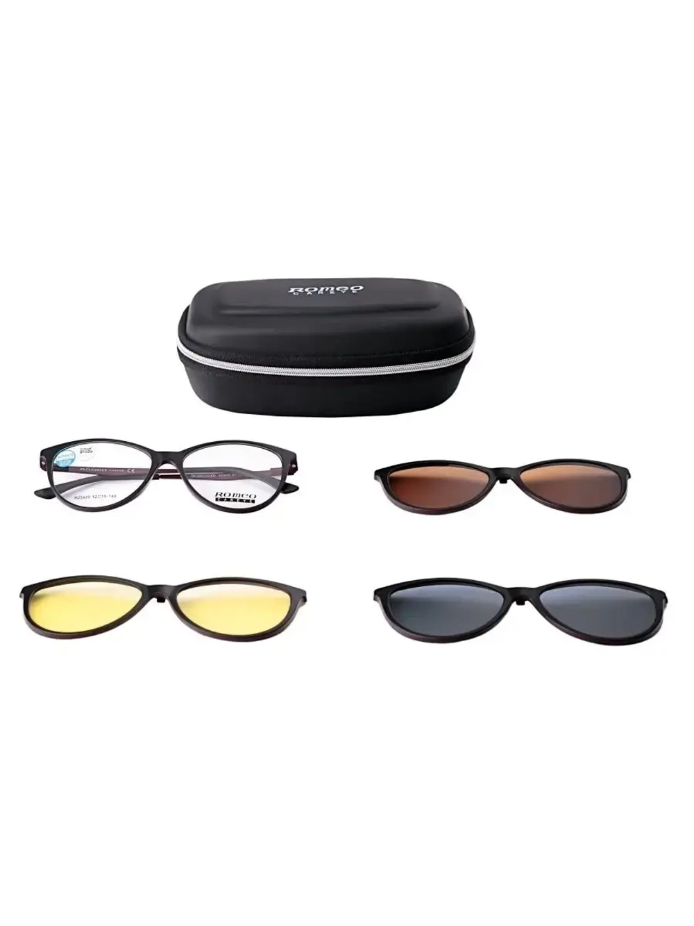 Оправа для очков с магнитными накладками 4в1