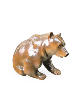 Фарфоровая статуэтка "Бурый медведь" ИФЗ