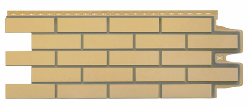 Фасадная панель Grand Line Клинкерный кирпич Премиум Горчичный 0.39м2