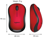 Беспроводная мышь Logitech M220 Silent, красный