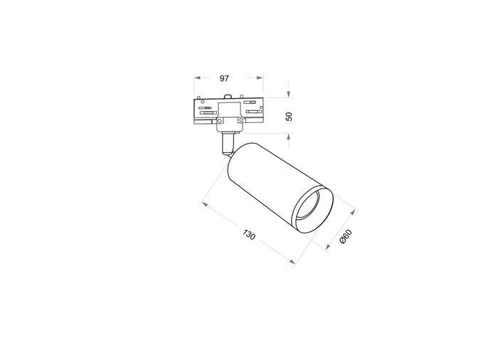 Трековый светильник Maytoni TR028-3-GU10-B