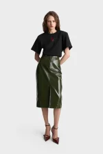 Юбка-миди IBLOWURMIND, Зеленый