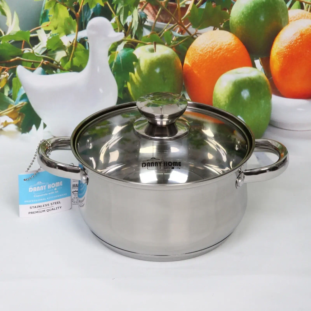 Кастрюля из нержавеющей стали OLIVIA 2,7л, индукция, DH12-18