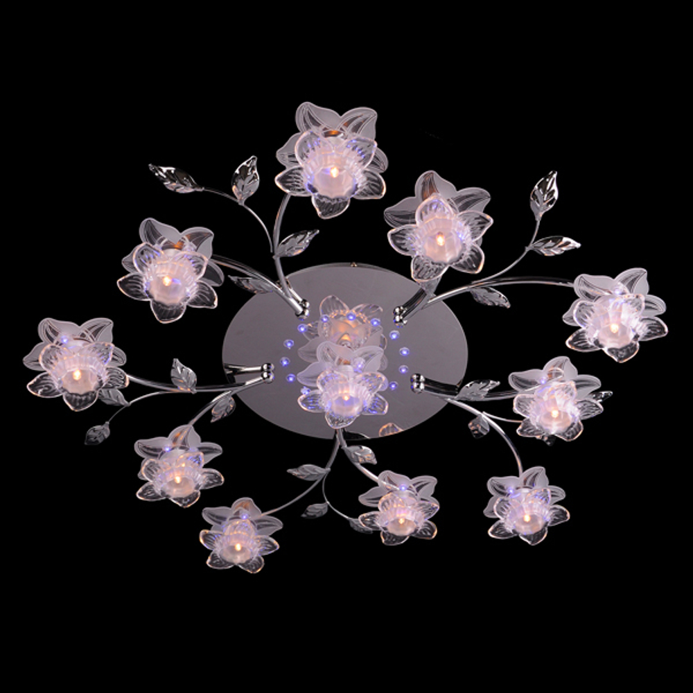 Люстра 4827/11 хром/зеленый+синий+голубой