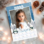 PSD-Шаблон календаря "Зимний"