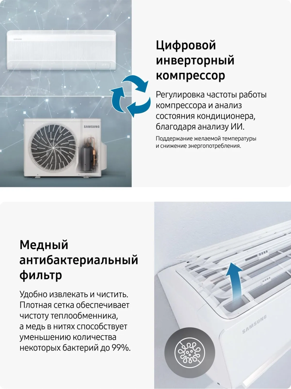Инверторная сплит-система Samsung AR50F12C1DH