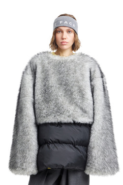 Шуба-трансформер с отстегивающимся низом GO TO PARIS Gray