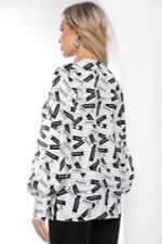 Блуза "Тайное чувство" (белая/надписи) Б8442 LT Collection