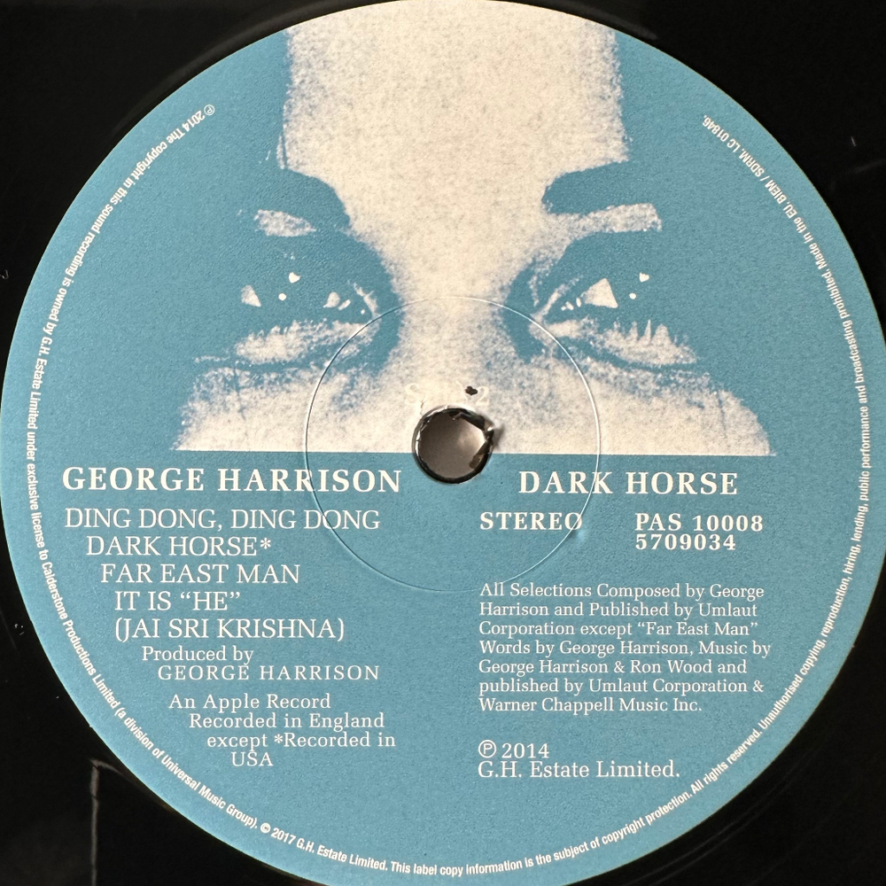 George Harrison ‎– Dark Horse (Европа 2017г.)