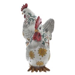 GAEM Фигурка декоративная "Петух с курицей", L23 W11,5 H26 см