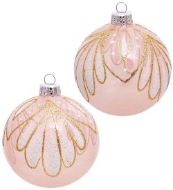 Элита НФШ-1374/6 Набор ел.украшений Шар 2шт «Перо павлина» 85 мм