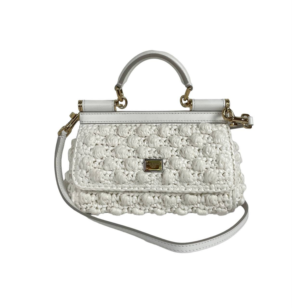 Сумка Dolce&Gabbana Small Sicily Raffia Crochet