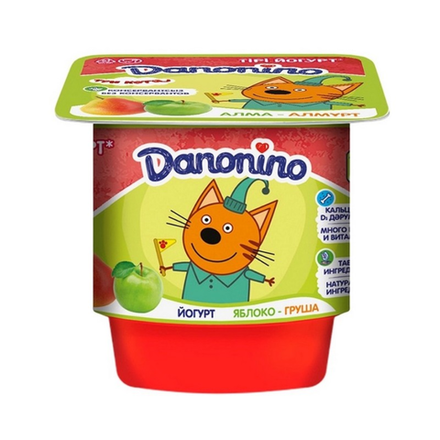 Йогурт Danone Яблоко-груша 3% 100 гр