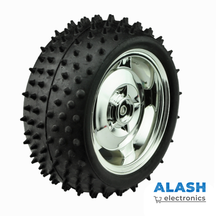 Интеллектуальный робот-автомобиль с шипованными противоскользящими колесами 85 мм, серые