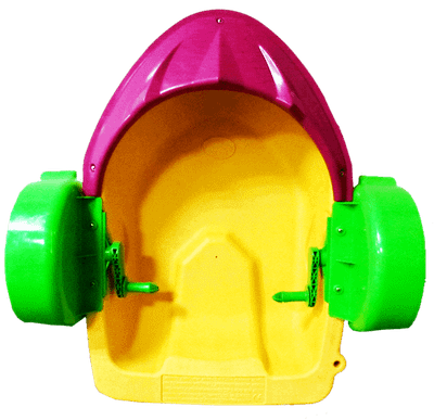 Механическая бамперная лодка "Катамаран" 127*117*26 см, цвет желтый с розовым