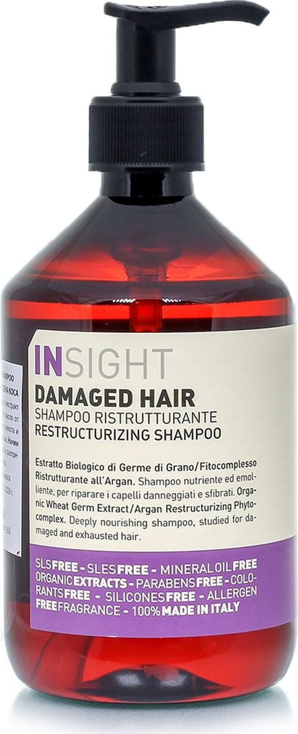 Шампунь для восстановления поврежденных волос INSIGHT Damaged Hair Restructurizing Shampoo 400 мл