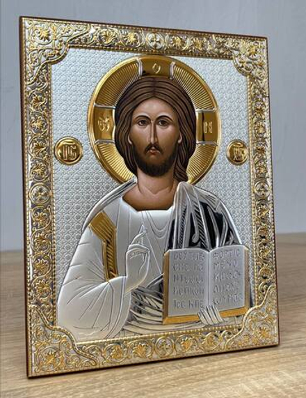 Спаситель, икона прямоугольная без рамки, красное дерево 150х200