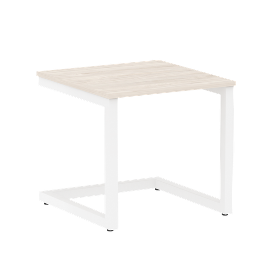 Home Office Стол журнальный VR.SP-2-58.G Денвер Светлый/Металл Белый 580*600*550