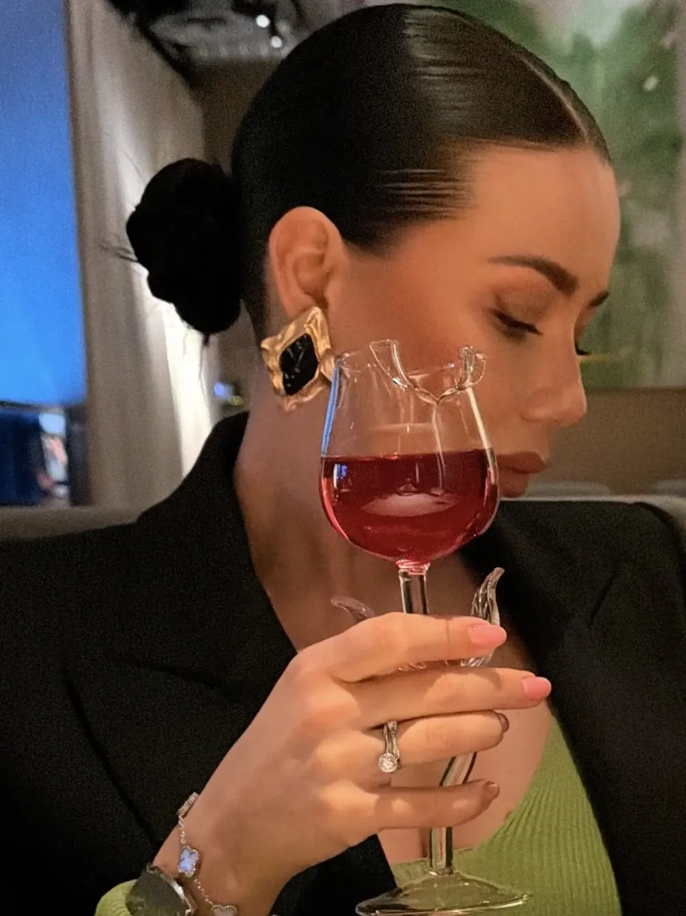 Серьги ромбовидные, Золотые