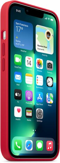 Чехол Apple MagSafe для iPhone 13 Pro, силикон, (PRODUCT)RED