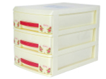 Комод 3-х секционный мини "Декор" (слоновая кость)