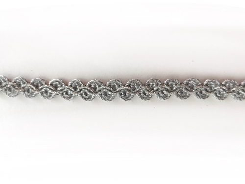 Тесьма металлизированная "Волна" 0,8см серебро