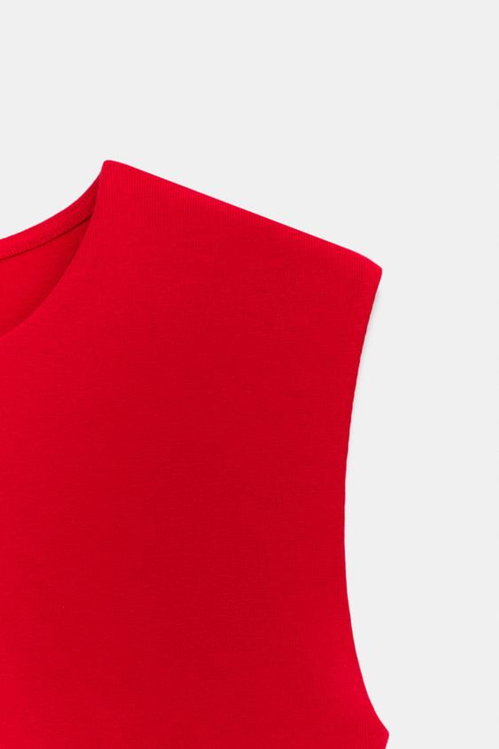ZARA ФУТБОЛКА БЕЗ РУКАВОВ, КРАСНЫЙ