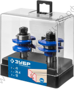 ЗУБР 41,3x23мм, хвостовик 12мм, Набор фрез рамочных №1