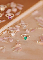 Кольцо «Моно» с зеленым кварцем