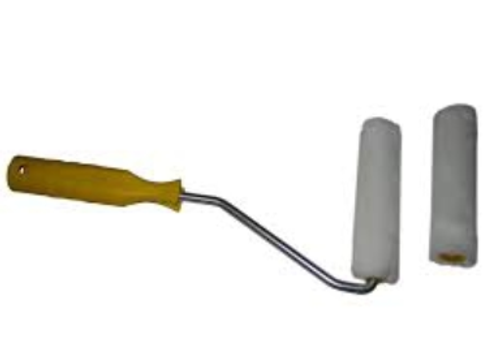 Мини-валик в сборе "Для работ с ЛАКАМИ" -110мм,L ручки 40см /50