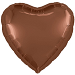 Шар фольгированный Сердце 46 см (Коричневый)