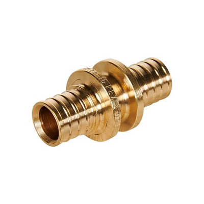 Муфта равнопроходная ROMMER - 16 (для труб из сшитого полиэтилена, латунь)