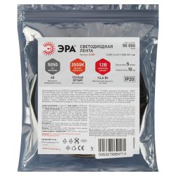 Светодиодная лента ЭРА LS5050-14,4-60-12-3500K-IP20-1 year-5m теплый белый свет, 5м | Светодиодные ленты 12В 1 год