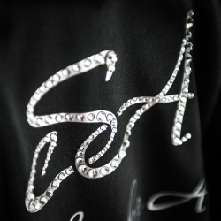 халат со стразами женский