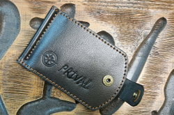 Зажим для купюр PRIVAL (натуральная кожа , ручная работа), цвет  чёрный