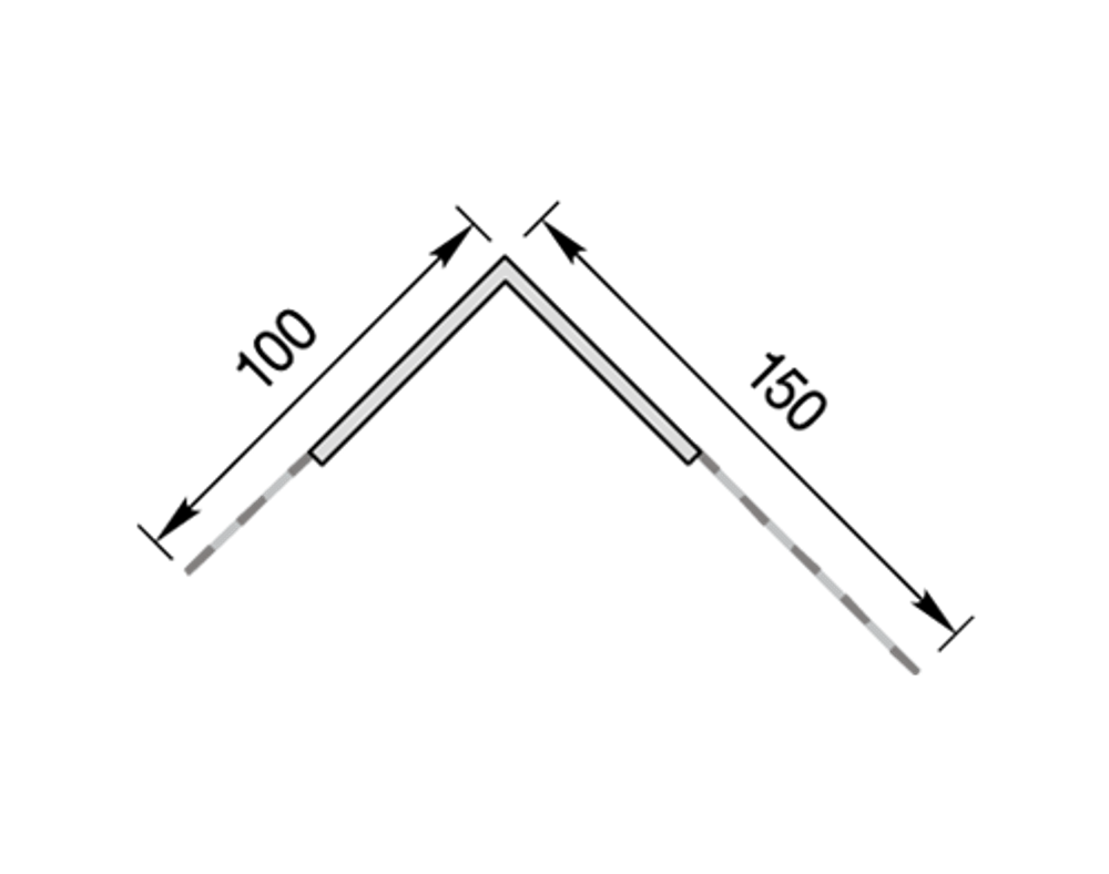 Угол штукатурный с сеткой 100х150 мм