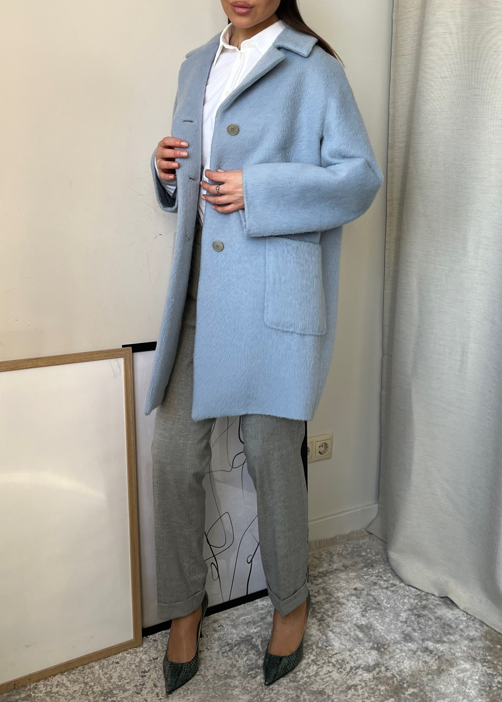 Шерстяное пальто  Max Mara Weekend, S оригинал