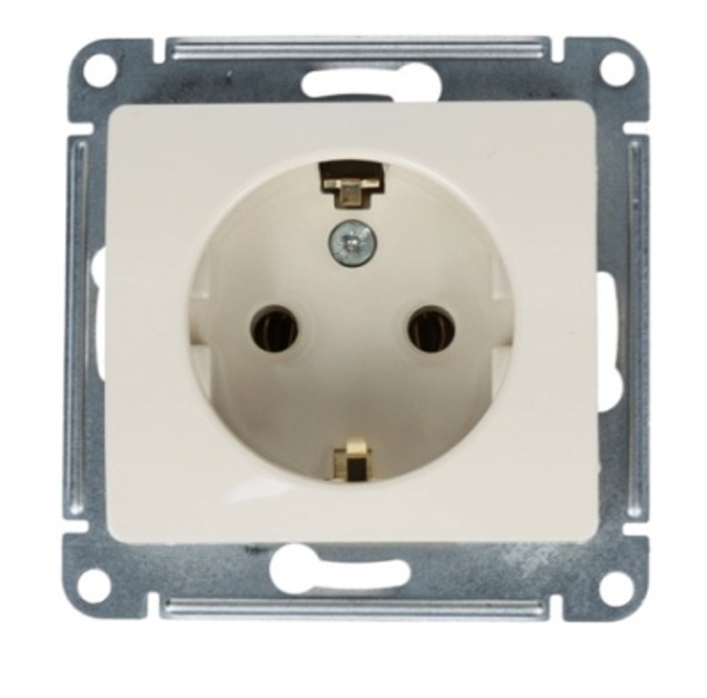 Розетка Schneider Glossa 16А б/з бежевая