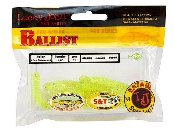 Твистеры съедобные LJ Pro Series BALLIST 2.5in (6,3 см), цв. 071, 10 шт.