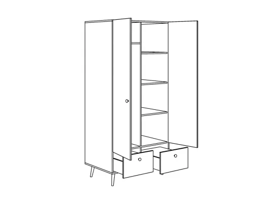 Шкаф двухдверный Rili 855058